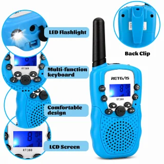 Rāciju komplekts bērniem, 2 gab., dzeltens un zils, spilgts dizains, bērnu rācijas, bērnu walkie talkie 5