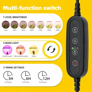 Mini siltumnīca ar pilna spektra augu lampu, iekštelpu mini siltumnīcas komplekts, augu audzēšanas kaste 3