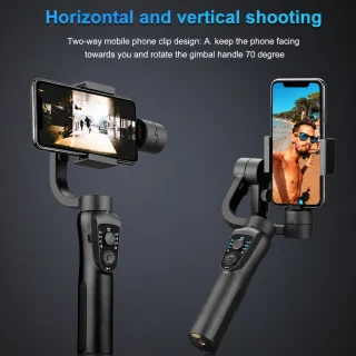 Viedtālruņa stabilizators ar trīsasu prettrīces statīvu, 3 ass stabilizators, viedtālruņa gimbals 2