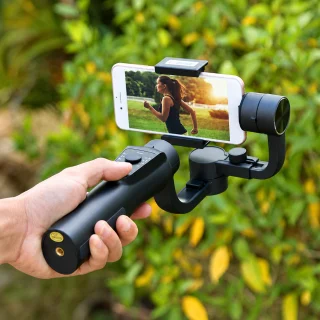 Viedtālruņa stabilizators ar trīsasu prettrīces statīvu, 3 ass stabilizators, viedtālruņa gimbals 5