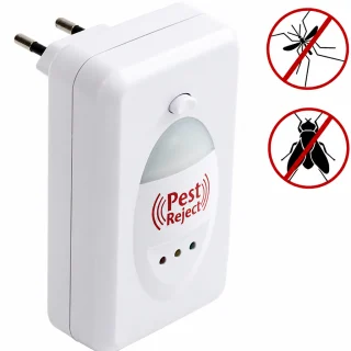 Kaitēkļu atbaidītājs ar ultraskaņu un elektromagnētiskajiem viļņiem, elektriska ierīce rozetē, elektronisks grauzēju un insektu atbaidītājs, ultraskaņas kaitēkļu atbaidīšanas ierīce