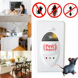 Kaitēkļu atbaidītājs ar ultraskaņu un elektromagnētiskajiem viļņiem, elektriska ierīce rozetē, elektronisks grauzēju un insektu atbaidītājs, ultraskaņas kaitēkļu atbaidīšanas ierīce 3