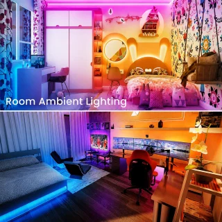 RGB LED lente ar Bluetooth, 10 m, USB LED sloksne ar tālvadību, RGB apgaismojuma lenta 5