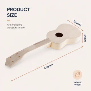 Akustiskā ukulele komplekts montāžai un izgatavošanai, DIY ukuleles komplekts, radošais roku darba ukuleles komplekts 4