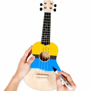 Akustiskā ukulele komplekts montāžai un izgatavošanai, DIY ukuleles komplekts, radošais roku darba ukuleles komplekts