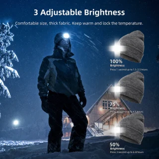 Cepure ar LED gaismu, LED lukturīša cepure, LED galvaslukturīša cepure 3