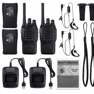 Rācija komplekts, 2 gab., divvirzienu rokas raiduztvērēji, pārnēsājami walkie-talkie, portatīvie divvirzienu radiosakaru aparāti 3