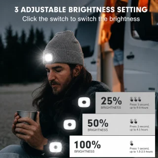 Cepure ar LED gaismu, LED lukturīša cepure, LED galvaslukturīša cepure 4