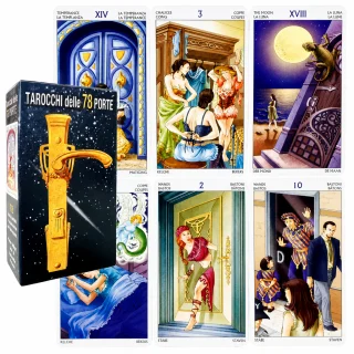 Tarot kārtis “78 durvis”, ūdensizturīgs papīrs, zīlēšanai un pareģošanai, mistisks taro kāršu komplekts, taro kāršu kava 4