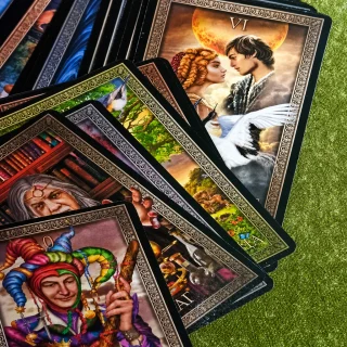 Tarot kāršu kava Grand Lux krievu valodā, ūdensizturīgs papīrs, Ciro Marchetti taro komplekts zīlēšanai, pareģošanai, taro kāršu komplekts, zīlēšanas kārtis 3