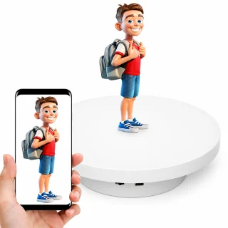 Rotējošs displeja paliktnis 40 cm, 360° kluss pagriežams turnteibls fotografēšanai un produktu demonstrēšanai, ar lielu slodzes izturību, elektriska rotējošā platforma, rotējošais eksponātu stends 4