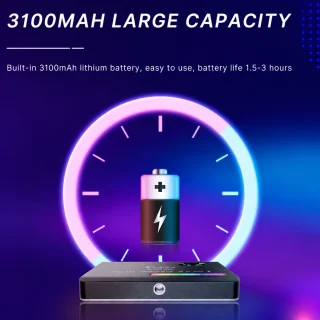 RGB LED kameras gaisma, 50W, RGB lampa kamerai ar uzlādējamu akumulatoru, RGB apgaismojums kamerai, portatīvā video gaisma 4