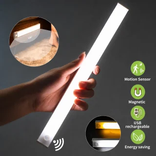 LED lampa ar kustību sensoru, 60 cm, lampa ar kustību detektoru, LED apgaismojuma sliede ar sensoru 2