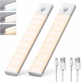 LED lampa ar kustību sensoru, 60 cm, lampa ar kustību detektoru, LED apgaismojuma sliede ar sensoru 5