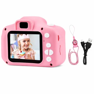 Bērnu digitālā kamera rozā krāsā, bērnu fotoaparāts, bērnu kamera 2