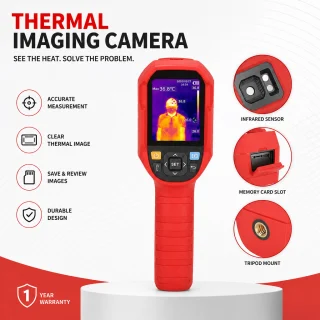 Termokamera rokas tipa 256x192 izšķirtspēja, temperatūras diapazons -20–550°C, siltuma attēlotājs, infrasarkanais termovizors 2