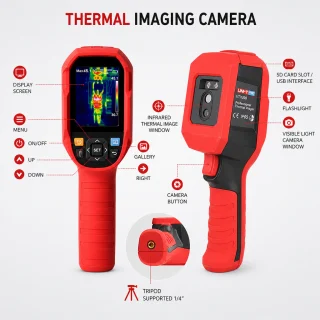 Termokamera rokas tipa 256x192 izšķirtspēja, temperatūras diapazons -20–550°C, siltuma attēlotājs, infrasarkanais termovizors 4