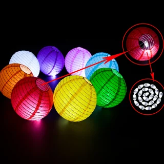 LED gaismiņas baloniem, RGB daudzkrāsainas mini LED lampiņas balonu dekorēšanai, 50 gab., LED balonu lampiņas, balonu LED dekoratīvās gaismiņas 2
