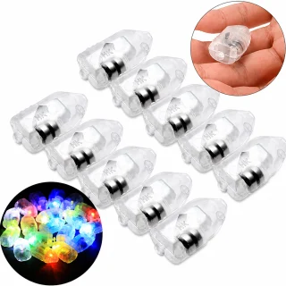 LED gaismiņas baloniem, RGB daudzkrāsainas mini LED lampiņas balonu dekorēšanai, 50 gab., LED balonu lampiņas, balonu LED dekoratīvās gaismiņas