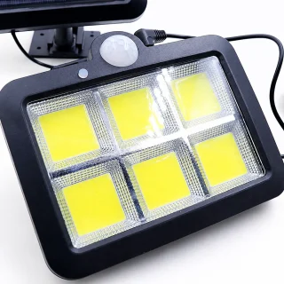 Saules LED kustības sensors prožektors ar saules bateriju, 120 LED, saules drošības gaismeklis, āra saules kustību lampa 3