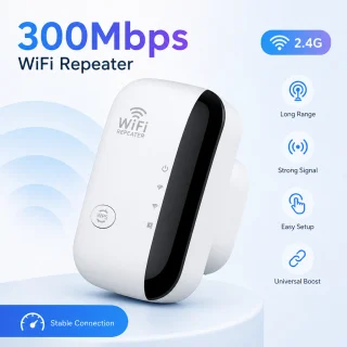 WiFi signāla pastiprinātājs, bezvadu WiFi diapazona paplašinātājs ar WPS pogu, LAN pieslēgvietu un indikācijas gaismām, WiFi diapazona pastiprinātājs, bezvadu rūtera signāla pastiprinātājs 4