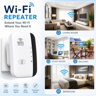 WiFi signāla pastiprinātājs, bezvadu WiFi diapazona paplašinātājs ar WPS pogu, LAN pieslēgvietu un indikācijas gaismām, WiFi diapazona pastiprinātājs, bezvadu rūtera signāla pastiprinātājs 3