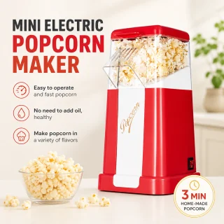 Popkorna mašīna, sarkanā karstā gaisa popkorna gatavošanas ierīce, popkorna aparāts, popkorna gatavotājs 4