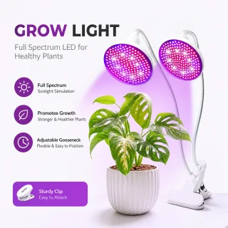 LED augu audzēšanas lampa 20W ar 200 LED, augu kopšanas lampa, fitolampa 4