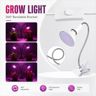 LED augu audzēšanas lampa 20W ar 200 LED, augu kopšanas lampa, fitolampa 5