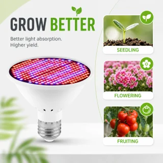 LED augu audzēšanas lampa 20W ar 200 LED, augu kopšanas lampa, fitolampa 3