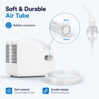 Kompresora inhalators elektriskais medicīniskais smidzinātājs, elektriska nebulizatora ierīce elpceļu ārstēšanai, medicīniskais kompresoru nebulizators 5