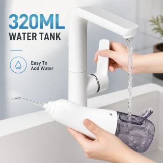 Mutes irigators zobiem 320 ml, uzlādējams ūdens zobu tīrītājs, zobu ūdens diegs, zobu skalošanas ierīce 3