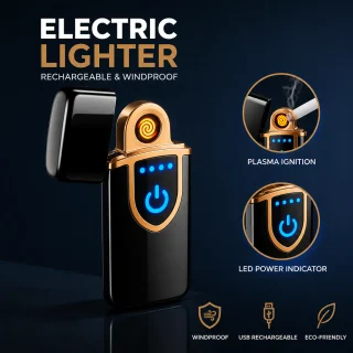 Elektriskais USB uzlādējamais bezliesmas šķiltavas, plazmas šķiltavas, elektroniskās šķiltavas 4