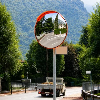 Satiksmes spogulis 60 cm, ceļa izliektais spogulis āra apstākļiem, konveksais ceļu drošības spogulis 4