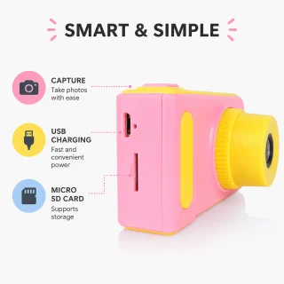 Bērnu digitālā kamera ar HD video, dzeltena mini bērnu fotokamera, bērnu fotoaparāts, rotaļu fotokamera 2