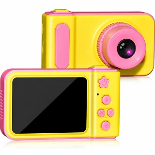 Bērnu digitālā kamera ar HD video, dzeltena mini bērnu fotokamera, bērnu fotoaparāts, rotaļu fotokamera