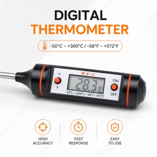 Digitālais pārtikas termometrs ar 15 cm zondi, gaļas termometrs ēdiena gatavošanai, virtuves zondes termometrs 3