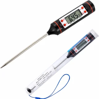 Digitālais pārtikas termometrs ar 15 cm zondi, gaļas termometrs ēdiena gatavošanai, virtuves zondes termometrs