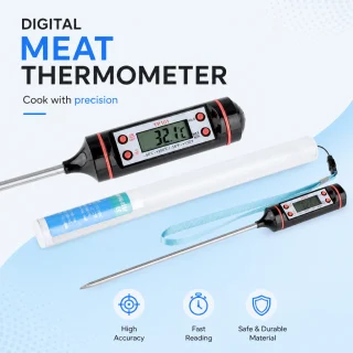 Digitālais pārtikas termometrs ar 15 cm zondi, gaļas termometrs ēdiena gatavošanai, virtuves zondes termometrs 4