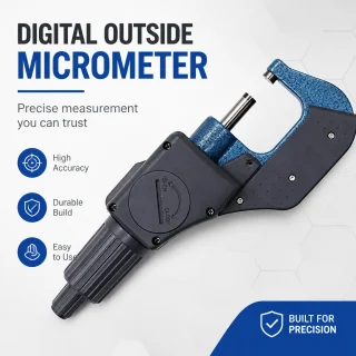 Digitālais mikrometrs ar displeju 0–25 mm, elektroniskais mikrometrs, digitālais mikrometra šubleris 2
