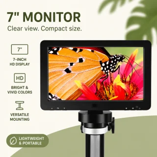 Digitālais mikroskops 1200x ar ekrānu, 7 collu LCD profesionālais mikroskops, elektroniskais palielināmais mikroskops 4