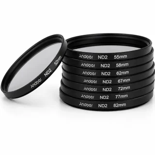 ND2 neitrālā blīvuma filtrs 67 mm, 1 soļa gaismas samazinājums, ND2 fotofiltrs, 67 mm neitrālais ND filtrs