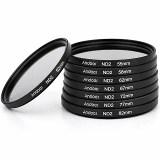 ND2 neitrālais blīvuma filtrs 55mm, 1 soļa ND filtrs, neitrālais gaismas samazināšanas filtrs, ND optiskais filtrs