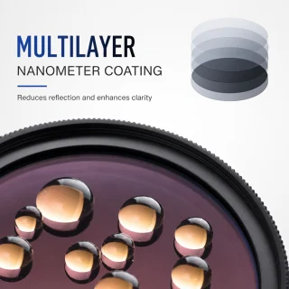 ND8 neitrālais pelēkais filtrs 62 mm, 3 soļu ND gaismas samazinājuma filtrs, neitrālā blīvuma kameras objektīva filtrs 4