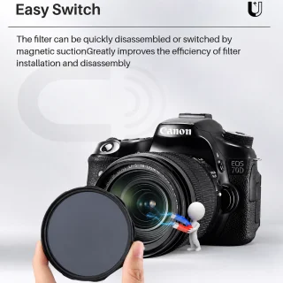 ND8 neitrālais blīvuma filtrs 77 mm, 3 soļu ND filtrs fotokamerai, ND8 objektīva filtrs, 77 mm pelēkais filtrs 5