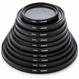 CPL filtrs 62 mm, cirkulārais polarizācijas filtrs kameru objektīviem, CPL kamera objektīva filtrs