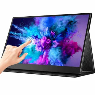 Portatīvais monitors 15,6" IPS ar skārienekrānu, 1920x1080 Full HD izšķirtspēja, portatīvais ekrāns, pārnēsājamais skārienmonitors