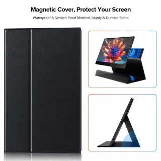 Portatīvais monitors 15,6" IPS ar skārienekrānu, 1920x1080 Full HD izšķirtspēja, portatīvais ekrāns, pārnēsājamais skārienmonitors 5