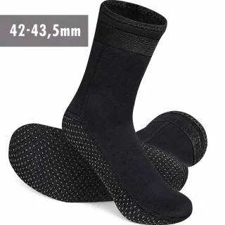 Neoprēna niršanas zeķes, izmērs 42–43,5, 5 mm biezas, neslīdošas niršanas čības, neoprēna ūdens zeķes, ūdenssporta zeķes