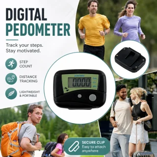 Solis skaitītājs ar displeju, digitālais pedometrs, staigāšanas monitors, pārnēsājams klipša pedometrs, fitnesa aktivitāšu skaitītājs, soļu skaitītājs sportam 4